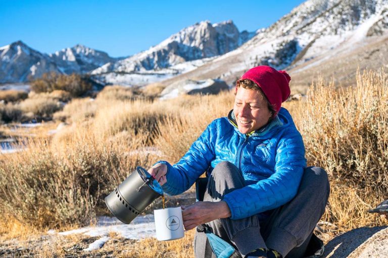 French Press Coffee MSR Backcountry Café The Summit Register