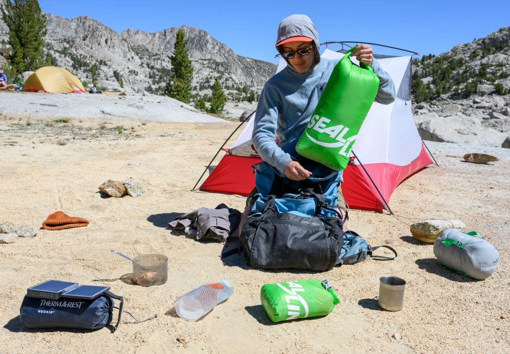 How to Keep Your Backpacking Gear Dry with Trash Compactor Bags 