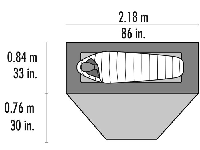 MSR Elixir 1 Backpacking Tent Dimensions