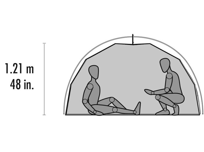 MSR Elixir 4 Person Hiking Tent Dimensions