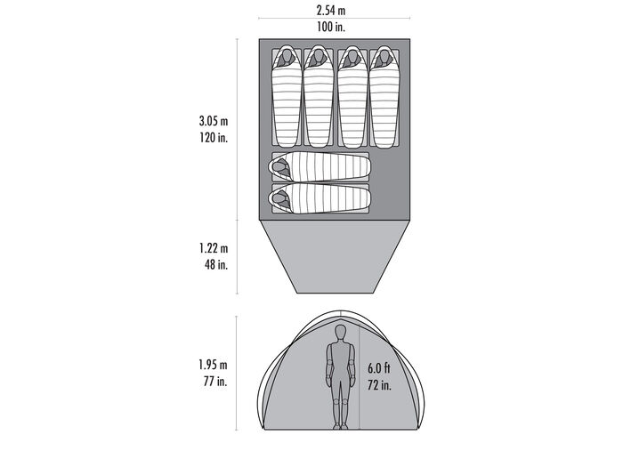 MSR Habitude 6 Person Family Camping Tent Properties