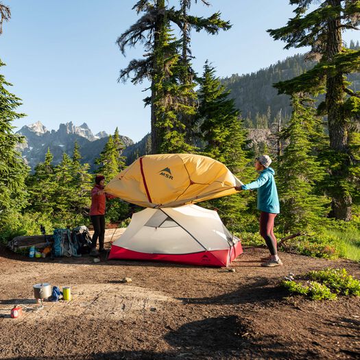 MSR Hubba Hubba 3 Person Hiking Tent Outside