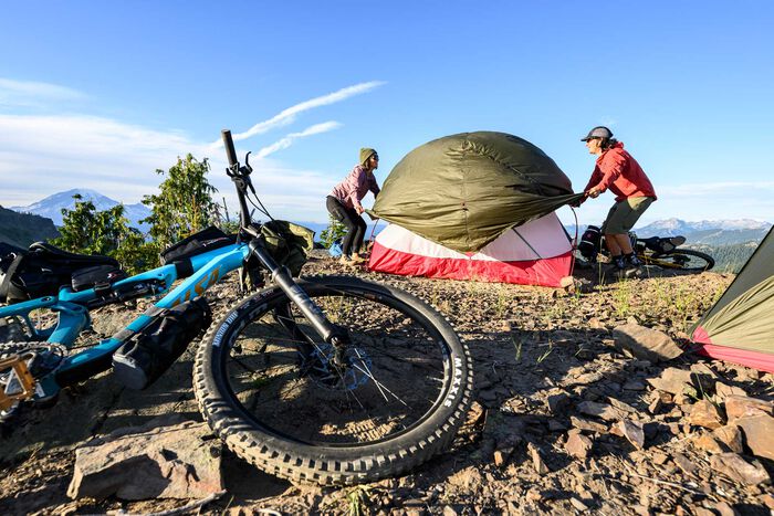 MSR Hubba Hubba 2 Person Bikepacking Tent Outside