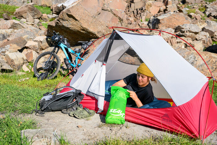 MSR Hubba Hubba 1 Person Bikepacking Tent Inside