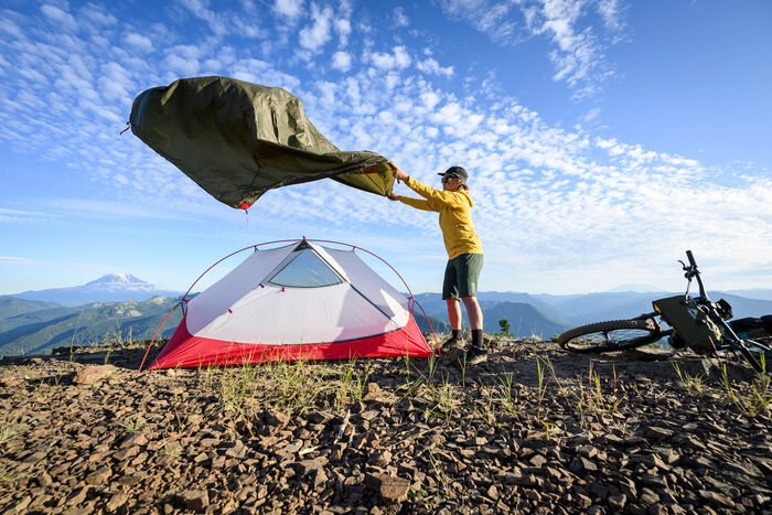 MSR Hubba Hubba 1 Person Bikepacking Tent Outside